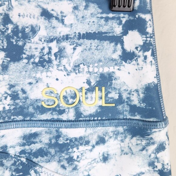 Soul by SoulCycle Contour Tie Dye Leggings Blue White sz S EUC - Picture 6 of 8